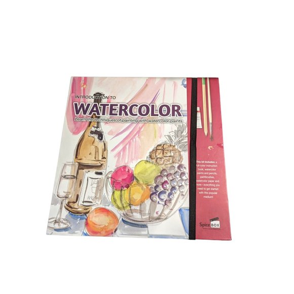 New Introduction To WaterColor Techniques of Painting By Spicebox Kit book paint - Picture 3 of 3